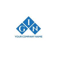 GIN letter logo design on WHITE background. GIN creative initials letter logo concept. GIN letter design. vector