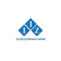 IIZ letter logo design on WHITE background. IIZ creative initials letter logo concept. IIZ letter design. vector