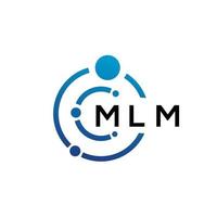 MLM letter technology logo design on white background. MLM creative initials letter IT logo concept. MLM letter design. vector