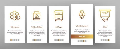 Honeycomb Onboarding Icons Set Vector