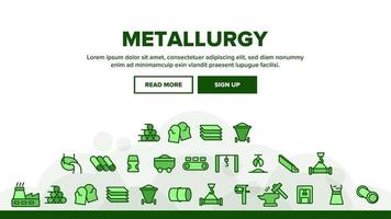 Metallurgy Landing Header Vector