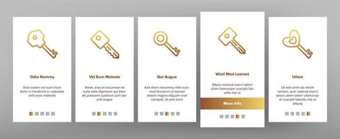 Key Different Onboarding Icons Set Vector