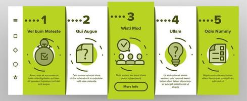 Quiz Game Onboarding Icons Set Vector