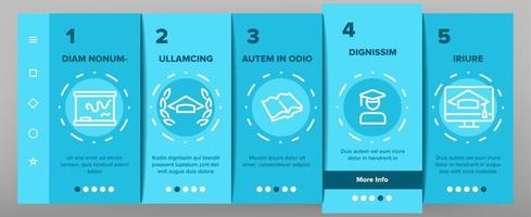 Academy Study Onboarding Icons Set Vector