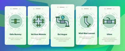 Pipeline Onboarding Elements Icons Set Vector