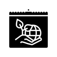 ilustración de vector de icono de glifo de día mundial del medio ambiente