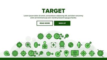 Target Aim Landing Header Vector