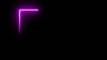 abstract seamless background spectrum looped animation LED light glowing neon lines frame on black background with copy space. techno backdrop. video