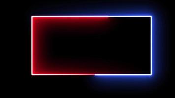 abstract seamless background spectrum looped animation LED light glowing neon lines frame on black background with copy space. techno backdrop. video