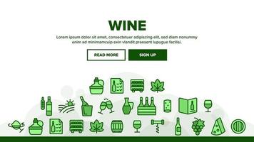 Wine Product Landing Header Vector