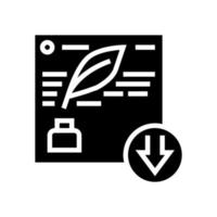 writing description glyph icon vector illustration sign