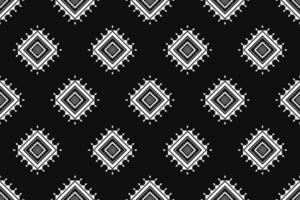 Ethnic black pattern art. Geometric seamless pattern in tribal, folk embroidery, and Mexican style. Design for background, wallpaper, vector illustration, textile, fabric, clothing, carpet.