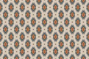 Ikat seamless pattern in tribal. Aztec ethnic pattern art. Design for background, wallpaper, vector illustration, fabric, clothing, carpet, embroidery.