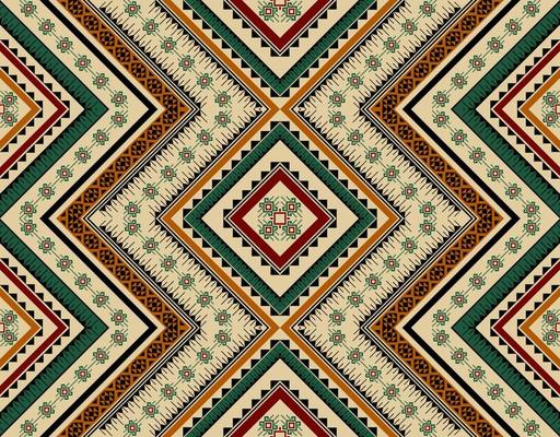 Ethnic abstract pattern art. Seamless pattern in tribal, folk embroidery, and Mexican style. Geometric striped. Design for background, wallpaper, vector illustration, fabric, clothing, carpet.