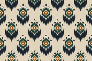 Ikat seamless pattern in tribal. Aztec ethnic pattern art. Design for background, wallpaper, vector illustration, fabric, clothing, carpet, embroidery.