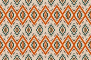 Ikat seamless pattern in tribal. Abstract ethnic pattern art. Oriental style. Design for background, wallpaper, vector illustration, textile, fabric, clothing, carpet, embroidery.