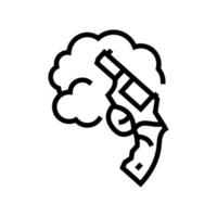 gun weapon line icon vector illustration sign