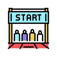 start of run color icon vector illustration