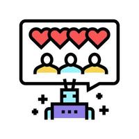 robotic winding up likes color icon vector illustration