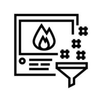 filtration instrument for find image line icon vector illustration