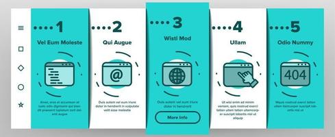 Browser Internet Web Site Pages Onboarding Set Vector