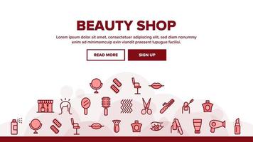 Beauty Shop Landing Header Vector