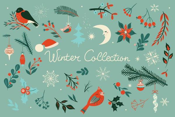 Christmas material Vectors & Illustrations for Free Download