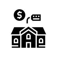 house building rental glyph icon vector illustration