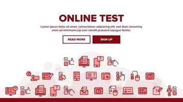 Online Test Landing Header Vector