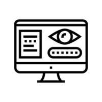 spied password access line icon vector illustration