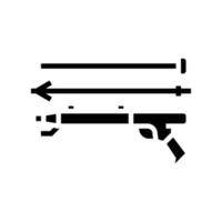 arpón arma glifo icono vector ilustración signo