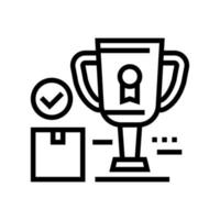 award fast delivery line icon vector illustration