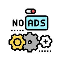 no ads setting color icon vector illustration