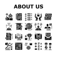 About Us Presentation Collection Icons Set Vector