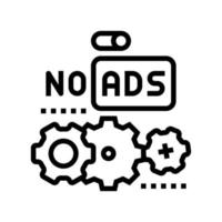 no ads setting line icon vector illustration