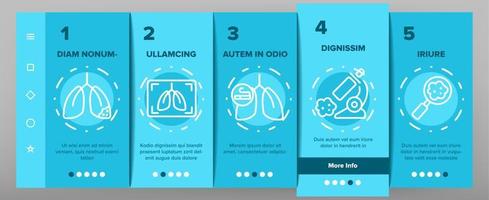 Cancer Anatomy Disease Onboarding Icons Set Vector