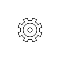 Building and renovation concept. Vector signs and editable stroke. Suitable for stores, shop, web sites, banners, books. Line icon of gear or cogwheel