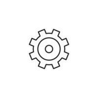 Building and renovation concept. Vector signs and editable stroke. Suitable for stores, shop, web sites, banners, books. Line icon of gear or cogwheel