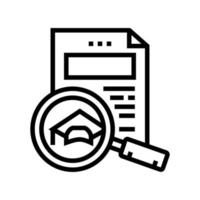 educational diploma research line icon vector illustration