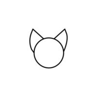 Monochrome outline sign suitable for web sites, books, banners, stores, advertisements. Editable stroke. Line icon of cat vector