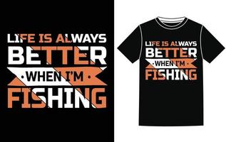 Fishing T-shirt design vector