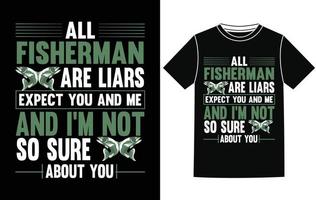 vector de diseño de camiseta de pesca