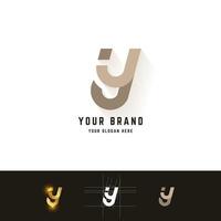 Letter Y or iY monogram logo with grid method design vector