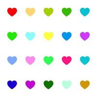 Line icon collection of vibrant multicolored speech bubbles in rectangular forms vector