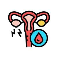 ovarian bleeding color icon vector illustration sign
