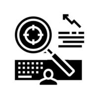 target market research glyph icon vector illustration