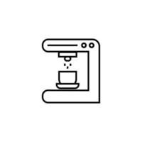 Household and daily routine concept. Single outline monochrome sign in flat style. Editable stroke. Line icon of coffee maker vector