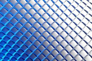 3D rendering. Blue pattern of cubes of different shapes. Minimalistic pattern of simple shapes. Bright creative symmetric texture photo