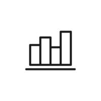 Business, money, finance concept. Vector signs drawn with black line. Suitable for adverts, web sites, apps, articles. Line icon of progress bar