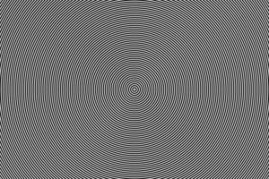 Abstract hypnotic and geometric stripes pattern. Linear pattern in black and white, 3D illustration. photo